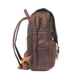 Vintage Leather Student Backpack